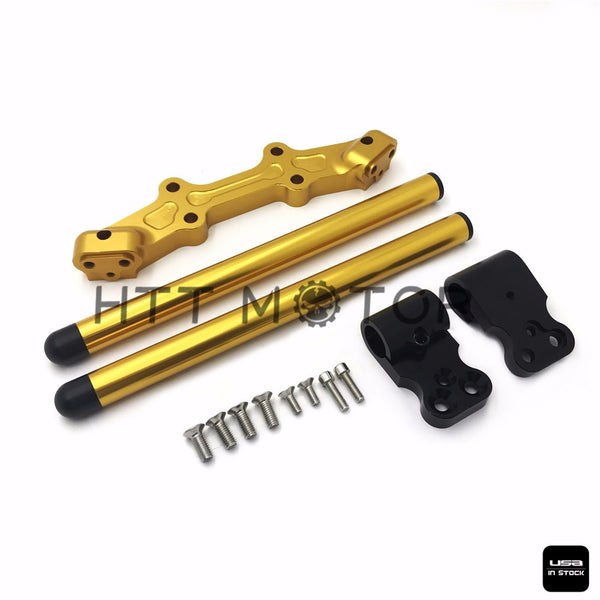 HTTMT- Clip-On Adapter Plate & Handlebars Set For Yamaha MT-07 FZ-07 2014-2017 Gold