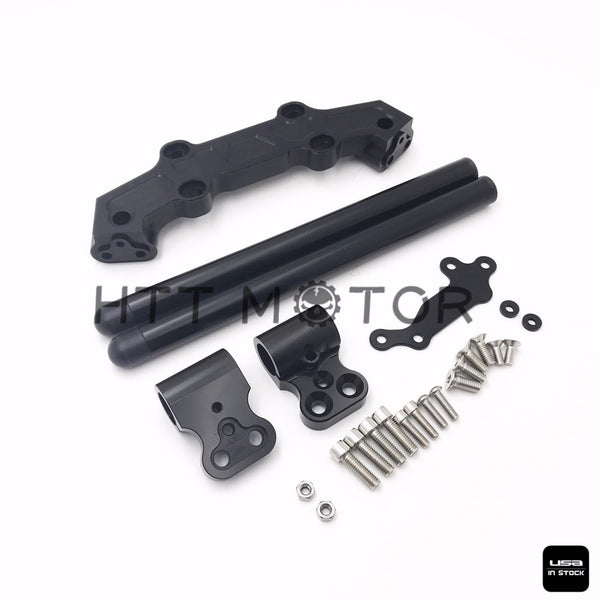 HTTMT- Clip-On Adapter Plate & Handlebars Set For Yamaha MT-09 FZ-09 2013-2016 Black