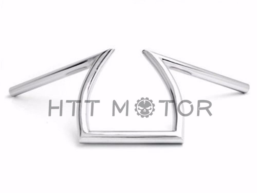 HTTMT- Cruiser Z-Bar Handle Bars 1" Chrome For Harley XL Sportster 1200 883 Custom