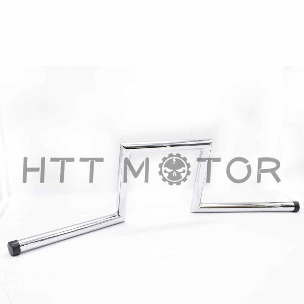 HTTMT- 8" Rise 4" Pullback Ape-Hanger Z-Bars 1" Handlebars For XL Sportster Dyna Bobber