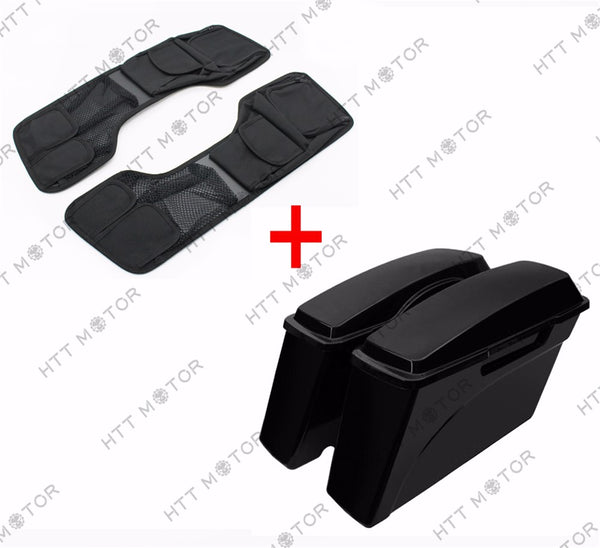 HTTMT- 1Set Unpainted Hard Saddlebags & Lid Organizer Set For Harley Touring 94-13