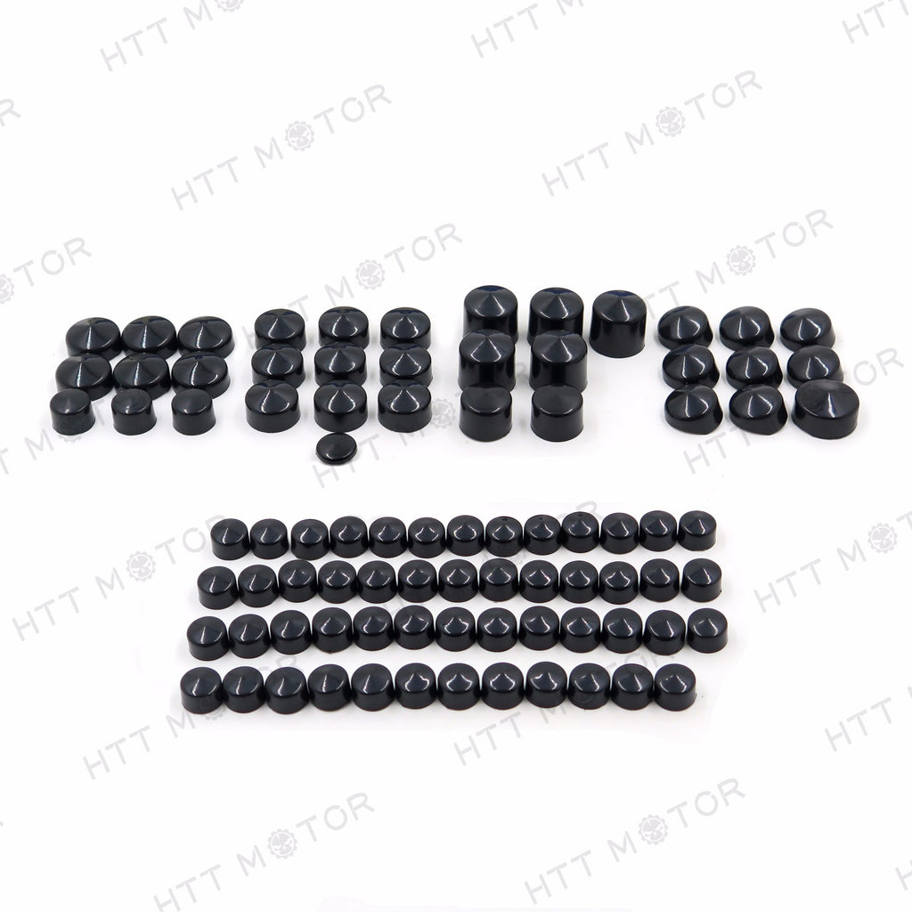 HTTMT- For 1999-2005 HARLEY-DAVIDSON Dyna Black Engine & Misc Bolt Nuts 86 Pieces