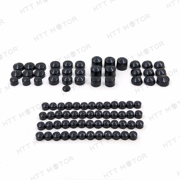 HTTMT- For 1999-2005 HARLEY-DAVIDSON Dyna Black Engine & Misc Bolt Nuts 86 Pieces
