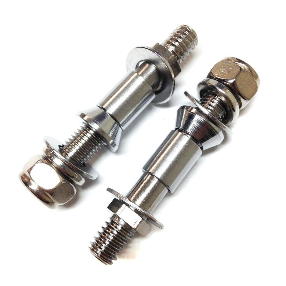 Chromed 2X Turn Signal Adapter Hardware Mounting Bolts Kits For Harley Mirrors