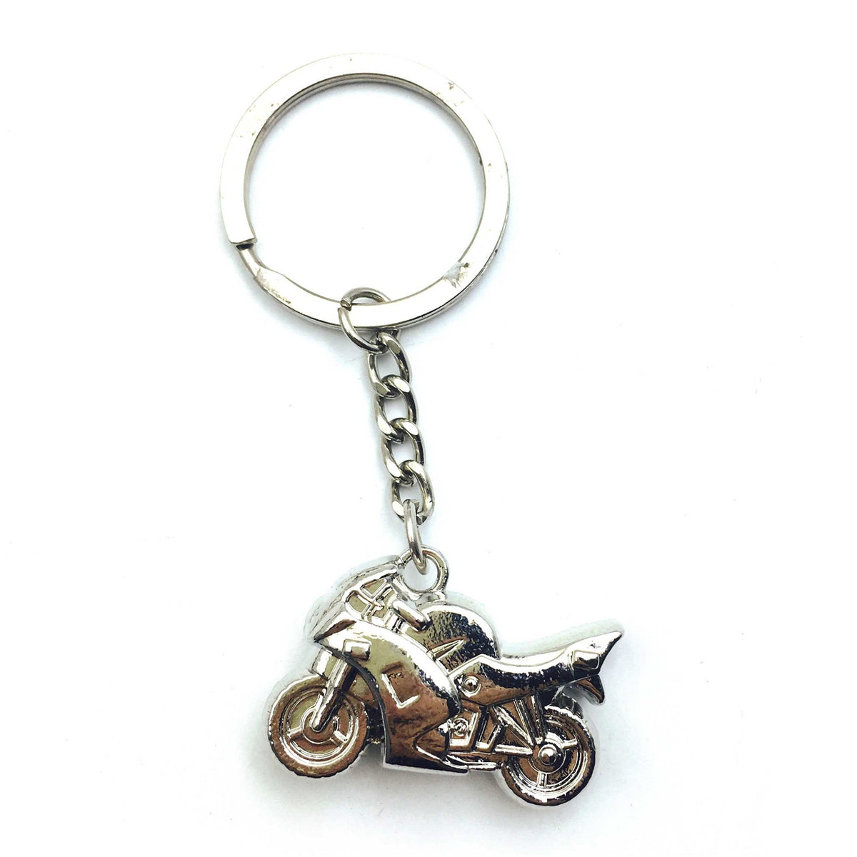 Metal Motorcycle Key Ring Keychain Creative Gift Sports Keyring Chrome ...