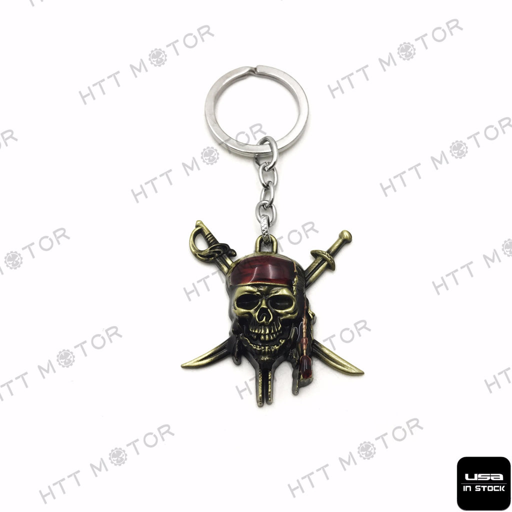 HTTMT- Gold Pirates sword Keychain Key Ring Unisex