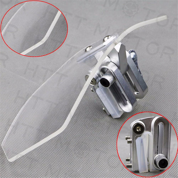 Adjustable Clip On Windshield Extension Spoiler Wind Deflector For Motorcycle