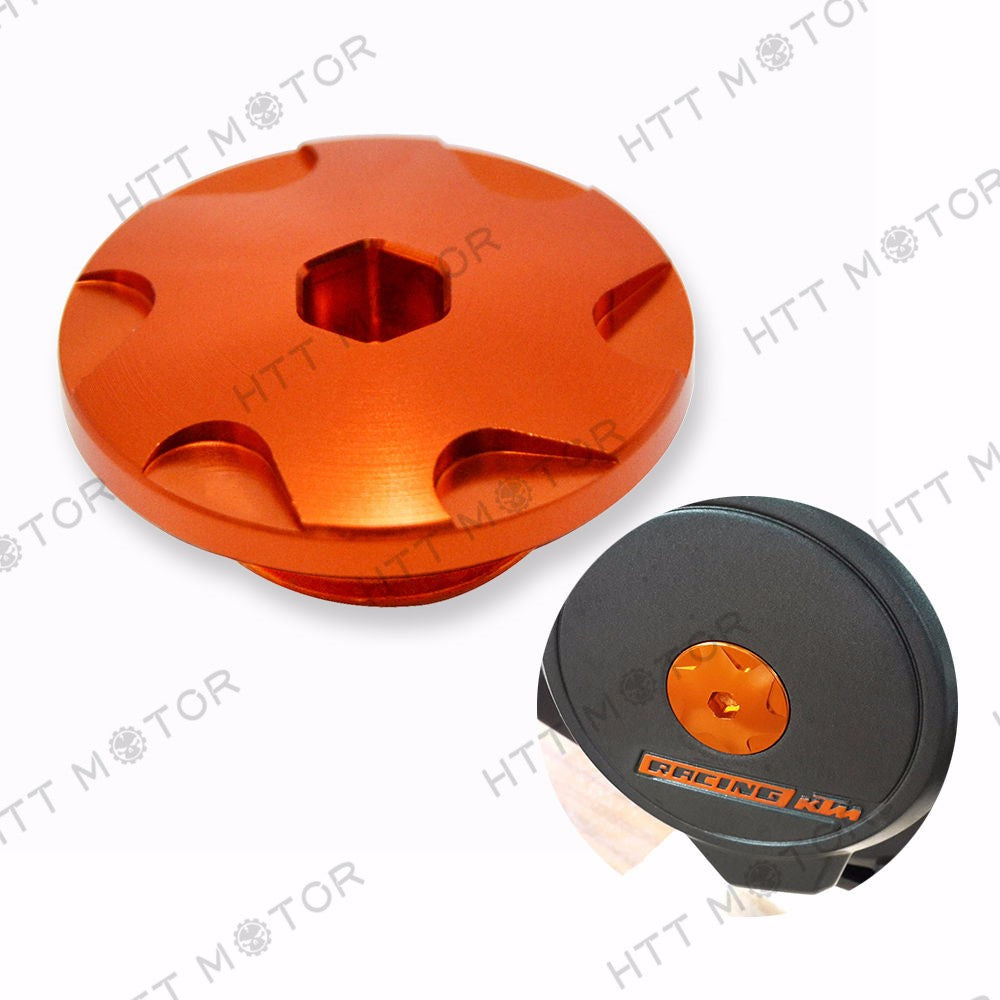 HTTMT- Motorcycle Orange CNC Aluminum Engine Cover Camshaft Plug For KTM DUKE 125 200