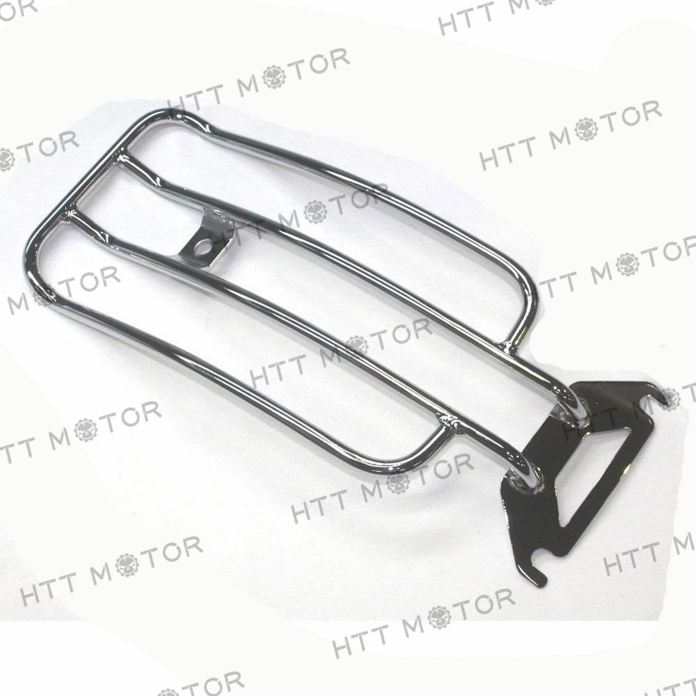 HTTMT- Solo Seat Luggage Rear Fender Rack For Harley 98-06 Road King Touring (Chrome)