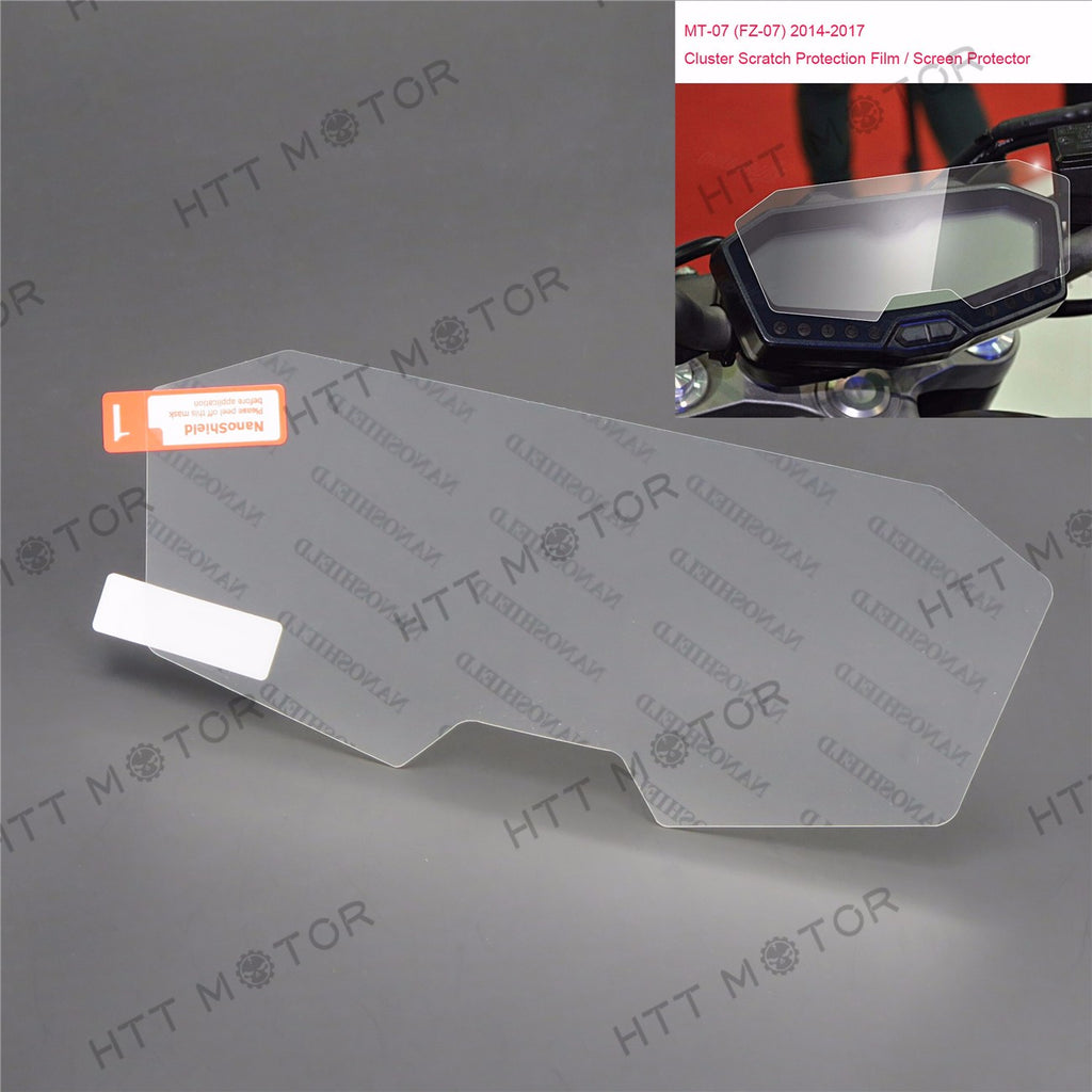 HTTMT- Cluster Scratch Protection Film / Screen Protector for Yamaha FZ07 / MT-07