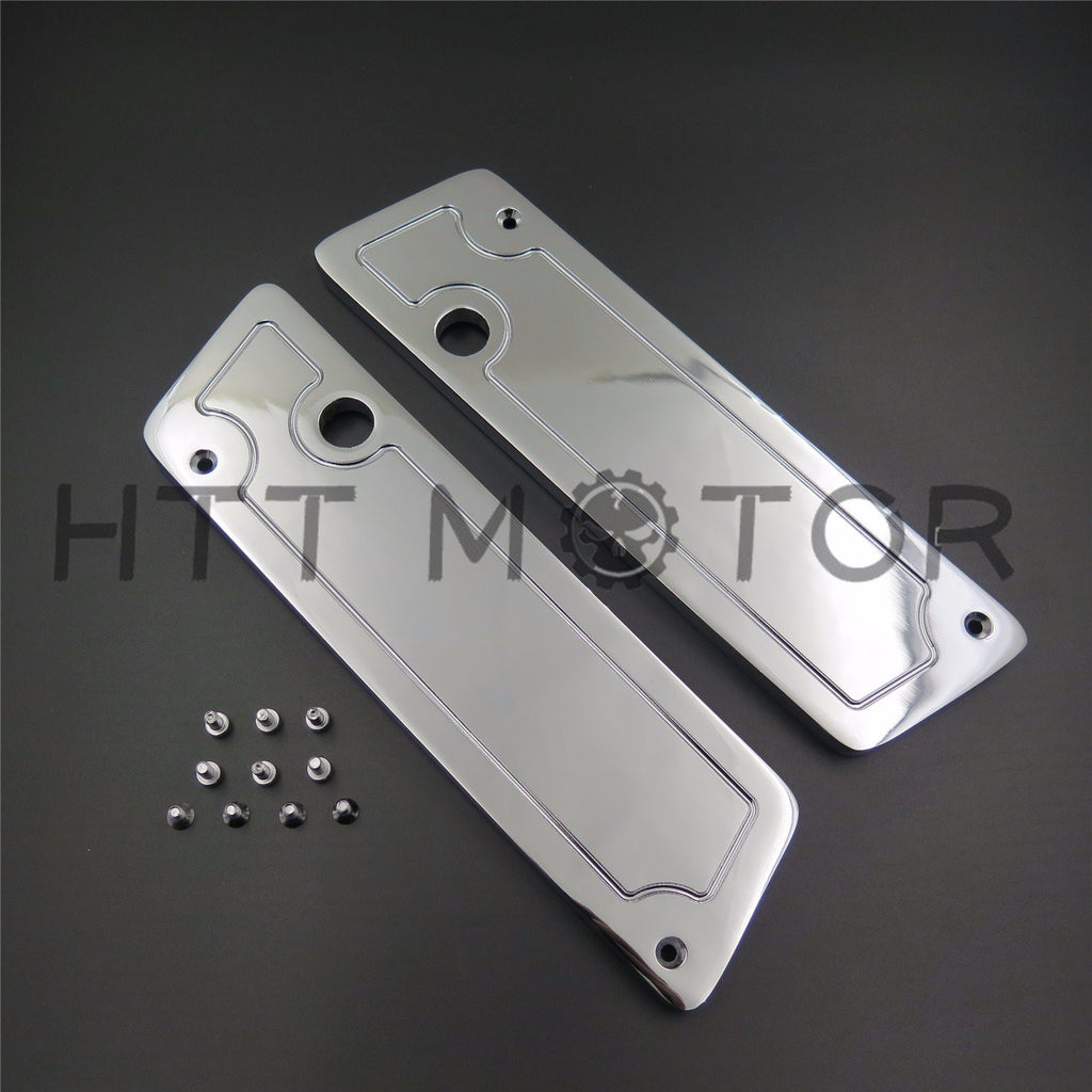 Aluminum CNC Hard Saddlebag Latch Cover For Harley 1993-2013 Touring FLHT Chrome