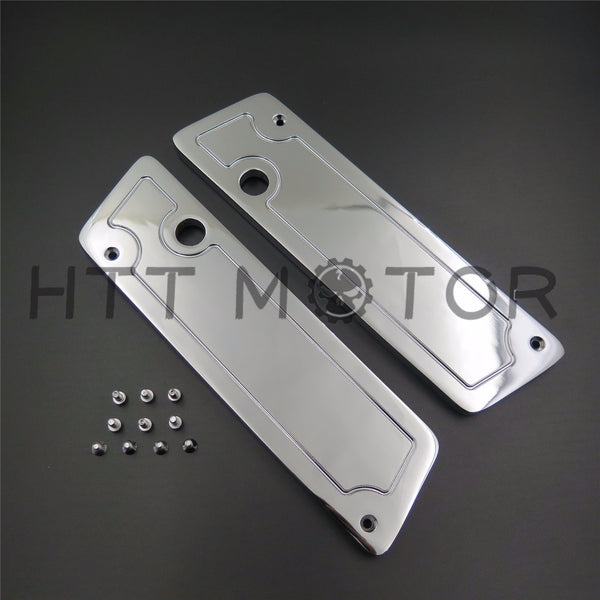 Aluminum CNC Hard Saddlebag Latch Cover For Harley 1993-2013 Touring FLHT Chrome