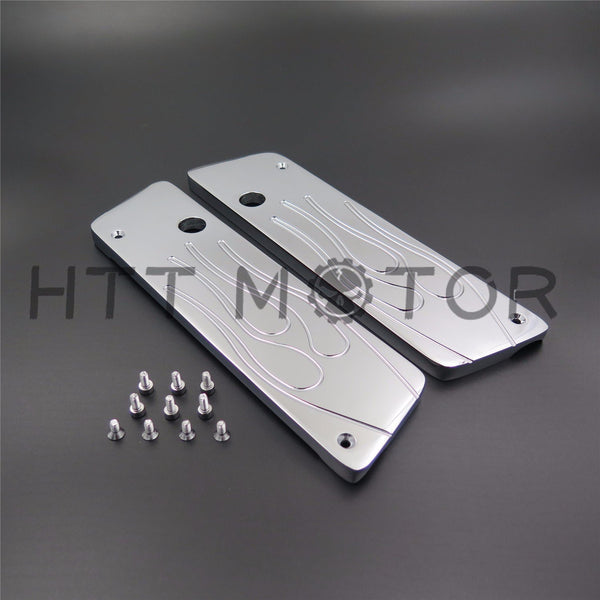 CNC Black Hard Saddle Bag Saddlebag Latch Cover for Harley Touring 93-13