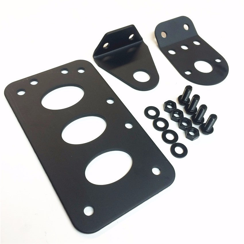 HTT Motorcycle Black Horizontal Vertical Custom Side Mount License Plate Bracket For Harley Bobber Chopper