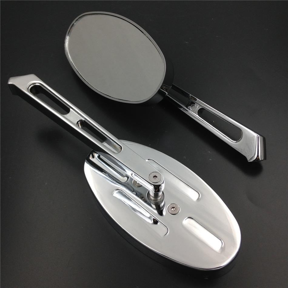 Alloy rearview Running Custom Mirror for Harley softail FatBoy OVAL Shape