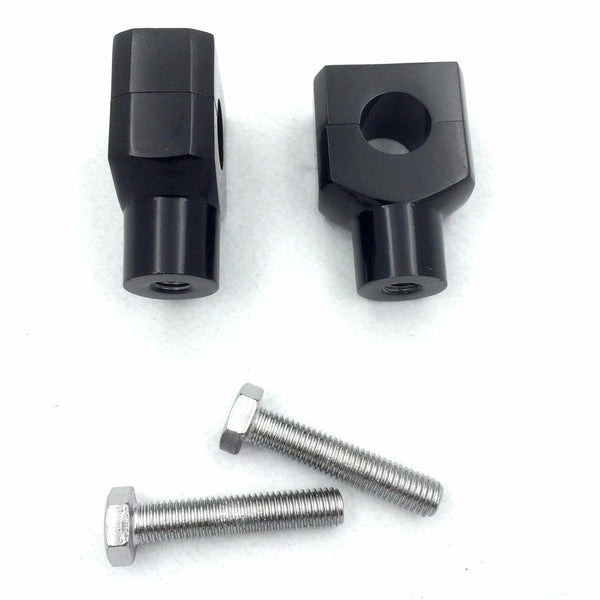 HTT Motorcycle Black Round 7/8" 22mm 7/8 Inch Handlebar Riser Clamps For Harley Kawasaki Suzuki Yamaha Honda V-Star 650 Silverado  Road Star Honda VTX 1300 C