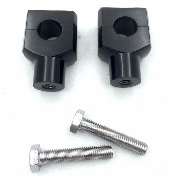 Black Crash Bar Mount Longhorn Footpeg Clamp Replacement For Motorcycles - 1 Inch