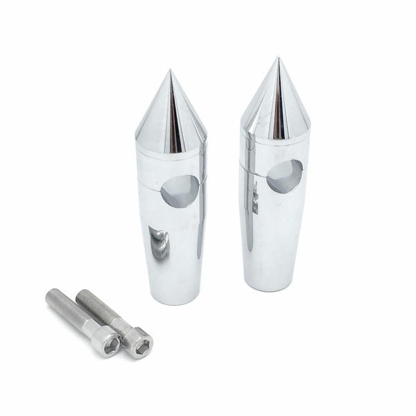 Chrome 1" 25mm Spike Billet Handelbar Riser 4" Rise 7" Overall Height w/ 2.5cm Bar