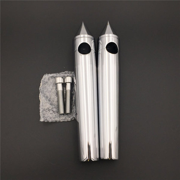 HTT Motorcycle Chrome 1" Spike Billet Handelbar Riser 8" Rise 11" Overall Height  with 2.5cm Bar Diameter