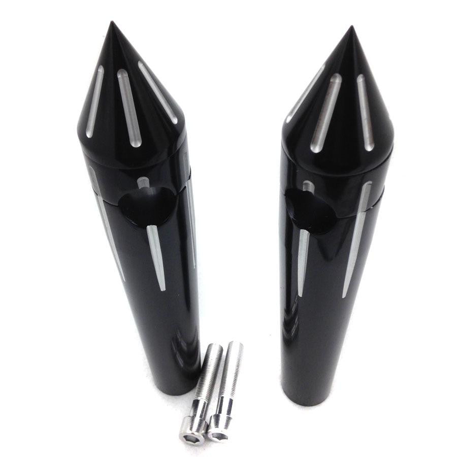 1'' SPIKE CUSTOM 8" RISE BLACK BILLET HANDLEBAR RISERS FOR YAMAHA SUZUKI KAWASAKI HONDA HARLEY