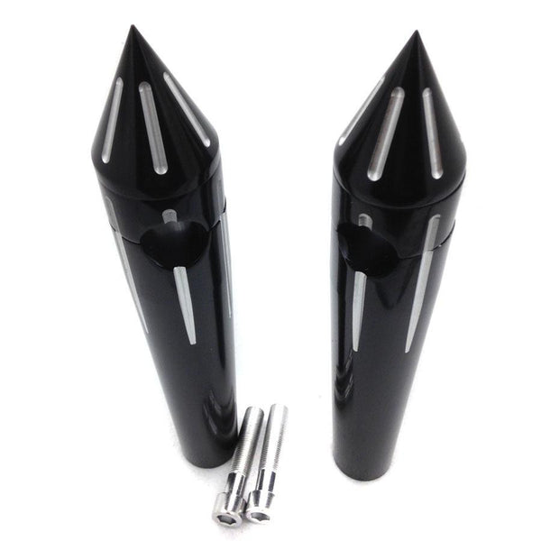 1'' SPIKE CUSTOM 8" RISE BLACK BILLET HANDLEBAR RISERS FOR YAMAHA SUZUKI KAWASAKI HONDA HARLEY