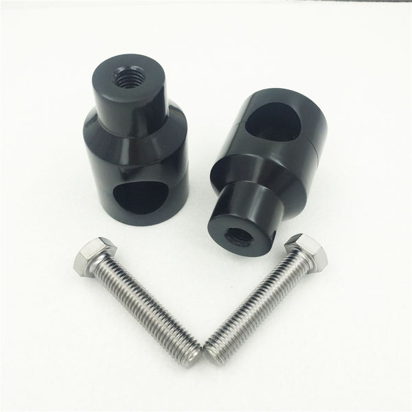 HTT Motorcycle Black Shorty Round 7/8" 22mm Handlebar Riser Universal See Fitments Details