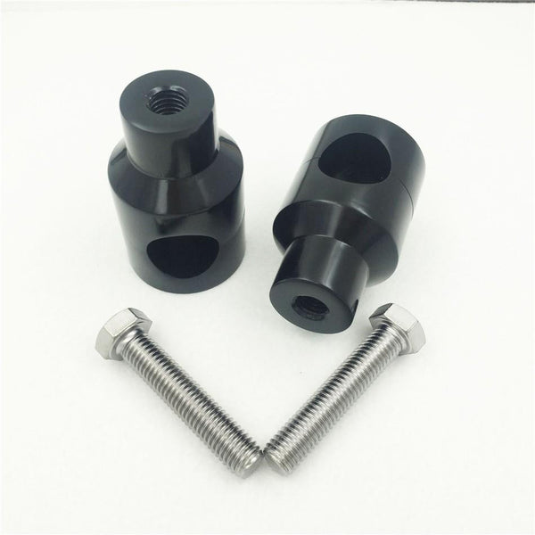 Black Shorty ROUND 1" Handlebar Riser For Harley Kawasaki Suzuki Yamaha Honda