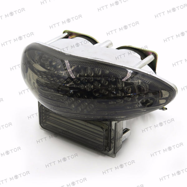 HTTMT- Custom Smoke Lens Brake Tail Light w/ Integrated Turn Signals Indicators For 1999-2007 Suzuki Hayabusa GSXR1300 2003-2006 Katana 600/750 2003-2006 GSX-F 600/700