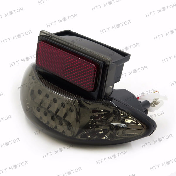 HTTMT- Custom Smoke Lens LED Brake Tail Light w/ Integrated Turn Signals Indicators For 1999-2007 Suzuki Hayabusa GSXR1300 2003-2006 Katana 600/750 2003-2006 GSX-F 600/700