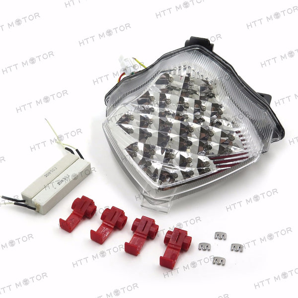 HTTMT- Led Tail Brake Light Turn Signals For Yamaha Yzf R1 Yzfr1 Yzf-R1 2004-2006 Clear