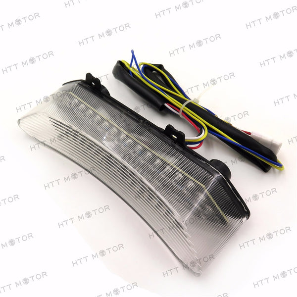 HTTMT- Led Tail Light Brake Light with Integrated Turn Signals Indicators For 2002 2003 Yamaha Yzf R1 Yzf-R1 Yzfr1 Clear