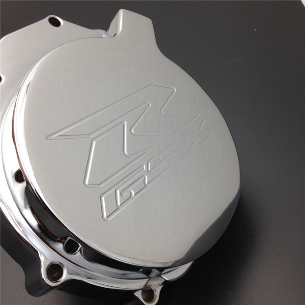 HTT- Billet Aluminum Engine Stator Cover Custom Made For 2004-2005 Suzuki GSXR 600 750 / 2003-2004 Suzuki GSXR1000 Chrome Left