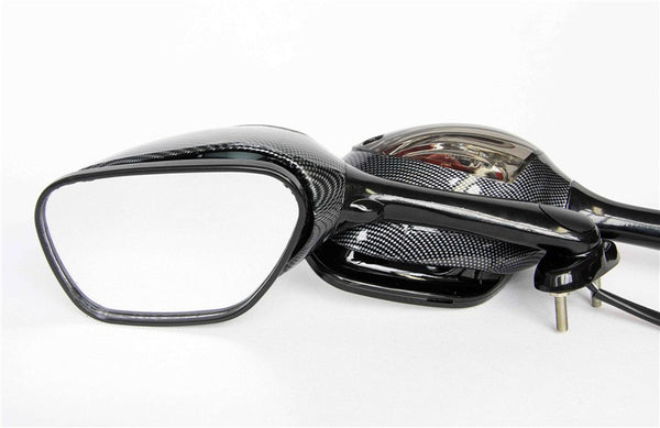 HTT Motorcycle Carbon Smoke Integrated Turn Signal Mirrors For 2006-2015 Suzuki Gsx-R 600 750/ 2001-2015 GSX-R 1000/2003-2008 Suzuki SV650 SV650S/2003-2007 SV1000 SV1000S