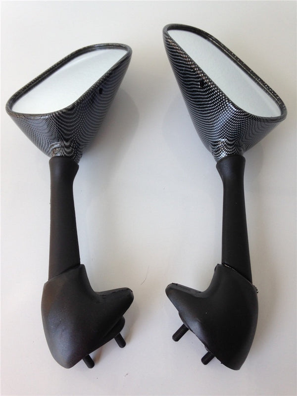 HTT Motorcycle OEM Aftermarket Carbon Fiber Racing Mirrors Fit 2000-2006 Yamaha YZF-R1/2000-2001 Yamaha FZS600 Fazer/2001-2003 Yamaha R1/2001-2002 Yamaha R6 / YZF-R6