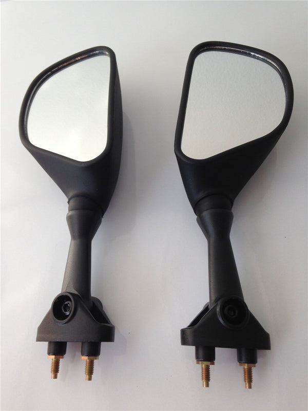 HTT Motorcycle Black Oem Aftermarket Racing Mirrors For 2003-2004 Kawasaki ZX-6RR ZX-6R 636