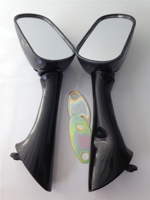 HTT Motorcycle Carbon Racing Mirrors For 1991-1998 Honda CBR 600 F2 F3/1993-1997 Honda CBR900RR/1993-1996 Honda CBR1000F/1990-1997 Honda VFR750F/1998-1999 VFR800F