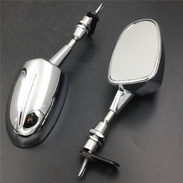 Chromed rear view mirrors fit for Honda CBR 600 kawasaki ninja 636 zx9 zx10r Suzuki Katana GSXR Yamaha