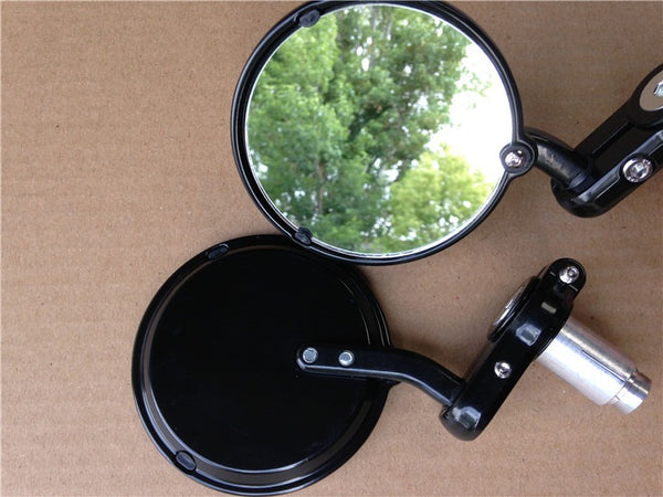 Round Bar End 7/8'' Mirrors For Aprilia Vespa Kymco Piaagio Agusta Ktm Bmw Black