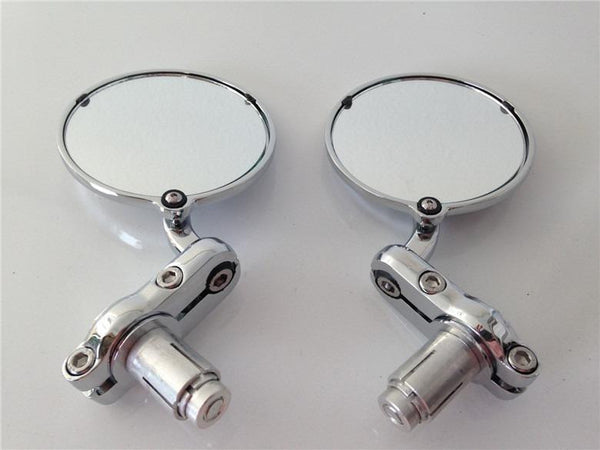 7/8 Inch Bar End Mirrors For Aprilia Vespa Kymco Piaagio Agusta Ktm Bmw Chrome
