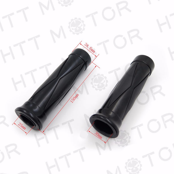 HTT- 1" Handlebar Skull Hand Grips For Harley Softail Dyna Sportster Custom Low Rider