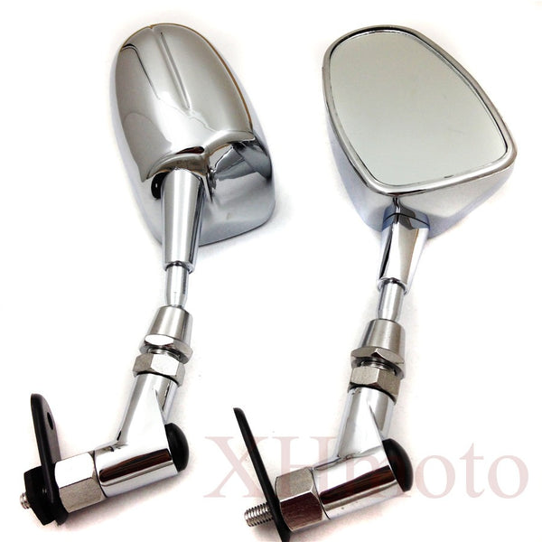 HTTMT- Mini Mirrors For Honda Cbr 600Rr Kawasaki Ninja 636 Zx6R Yamaha Yzf R6 R1 Chrome