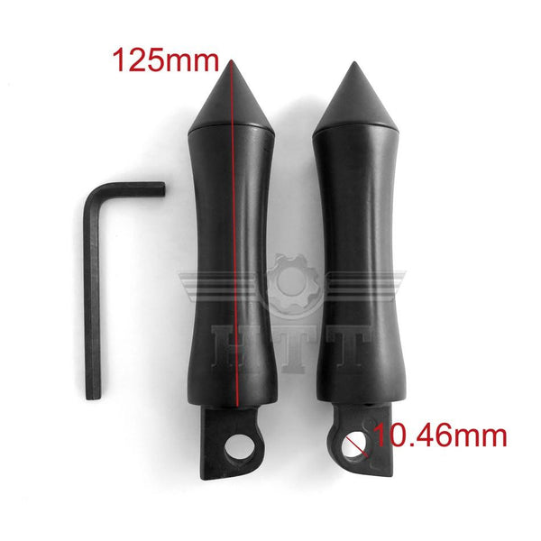 HTT Motorcycle Black Custom FootPeg Footrest For 1984-2016 Harley Davidson Touring Road King Street Glide Road Glide Ultra Limited