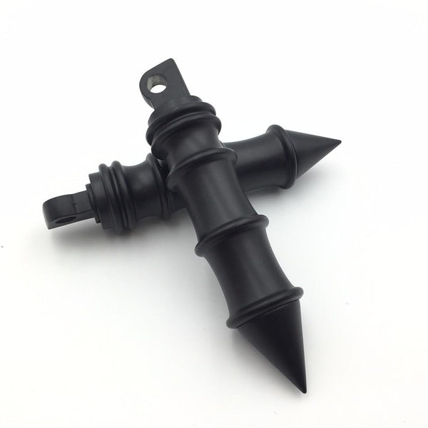 HTT Motorcycle Black Foot Peg Foot Rest for Harley Davidson FLSTFB FAT BOY XL883 DYNA FXDF FLSTF SOFTAIL XL Road King Sporster FXCW FXCWC FXS FXSB FXSBSE