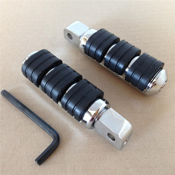 Chromed Aluminum Rubber Front Foot Peg For Yamaha Road Star Warrior 2002-2009