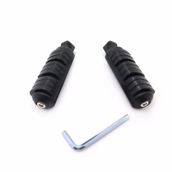 Black FootPeg For Harley w/ Male Mount Dyna Fat Boy Sporster Honda Yamaha Suzuki