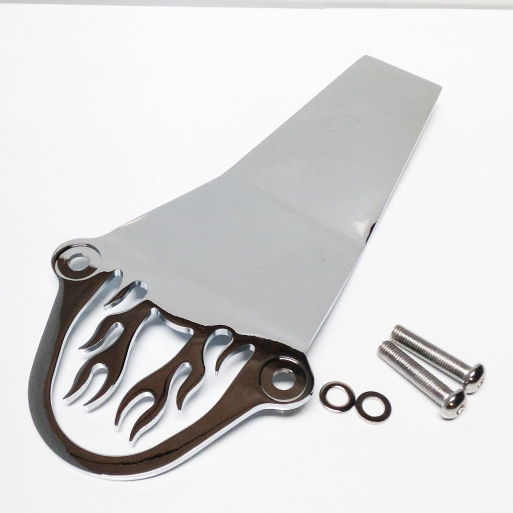 HTT Motorcycle Chrome Flame Drive Shaft Cover For 1998-2015 Yamaha V-Star 650 Classic Custom/ 1998-2009 Yamaha V-Star 1100 Classic Custom