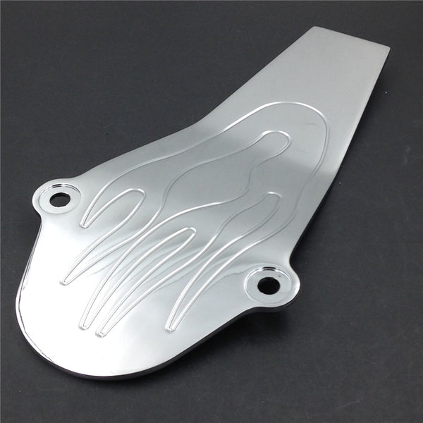 HTT Motorcycle Chrome Aluminum Flame Drive Shaft Cover For 1998-2015 Yamaha V-Star 650 Classic Custom/ 1998-2009 Yamaha V-Star 1100 Classic Custom