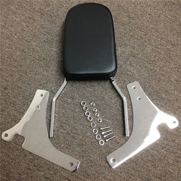 HTT Motorcycle Chrome Flame Fire Backrest Sissy Bar with Leather Pad For 1996-2005 Kawasaki Vulcan 800 / Classic / VN800