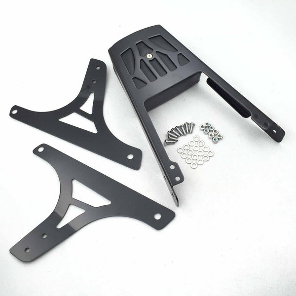 HTT Motorcycle Black Backrest Sissy Bar With Leather Pad For Harley Davidson Softail Flstc Flstf Flstn Flsts FLSTSC FXST FXSTB FXSTS FXSTSB