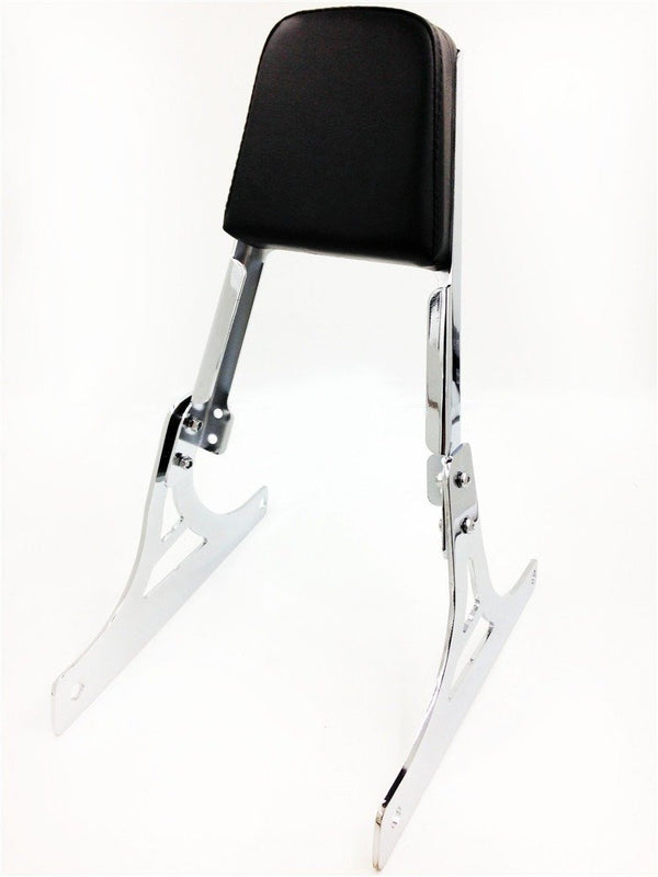 HTT Motorcycle Black Backrest Sissy Bar With Leather Pad For Harley Davidson Softail Flstc Flstf Flstn Flsts FLSTSC FXST FXSTB FXSTS FXSTSB